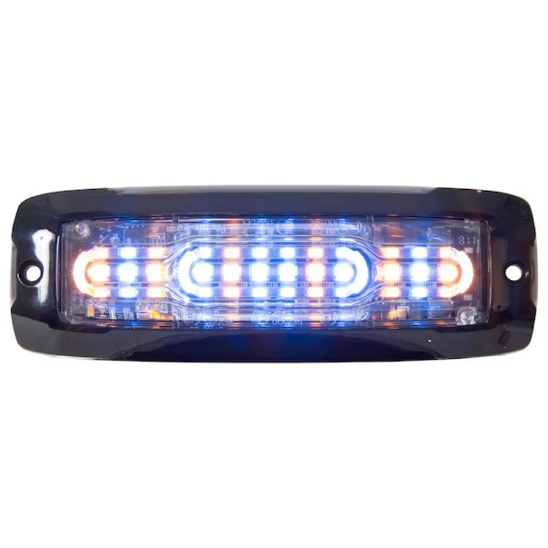 Buyers Products 5 Inch Ultra Thin Wide Angle Rectangular LED Amber/Blue Strobe Light Series Model 8890308