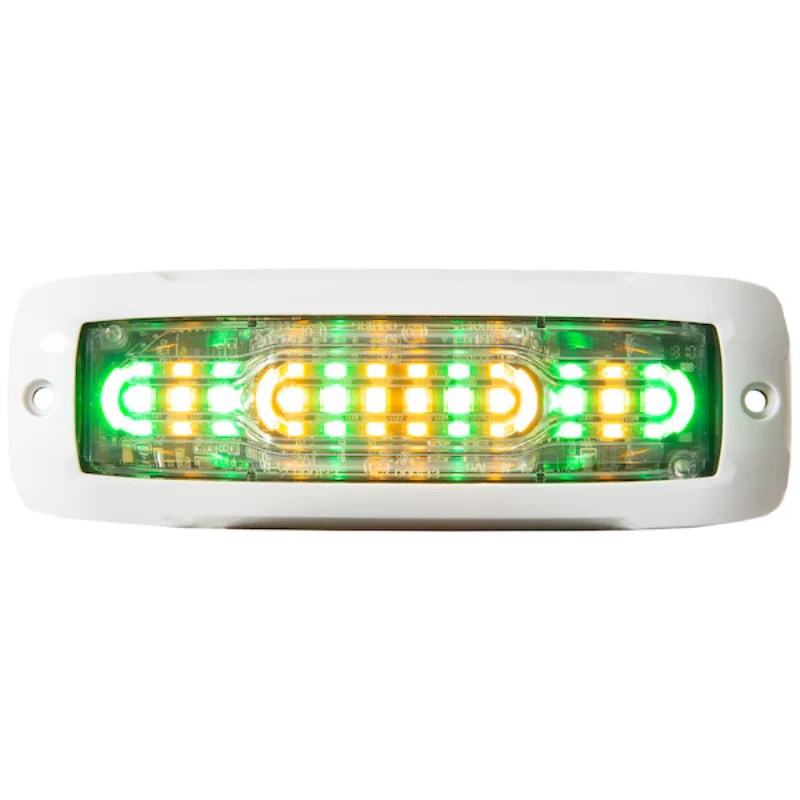 Buyers Products 5 Inch Ultra Thin Wide Angle Rectangular LED Amber/Green Strobe Light Series Model 8890310