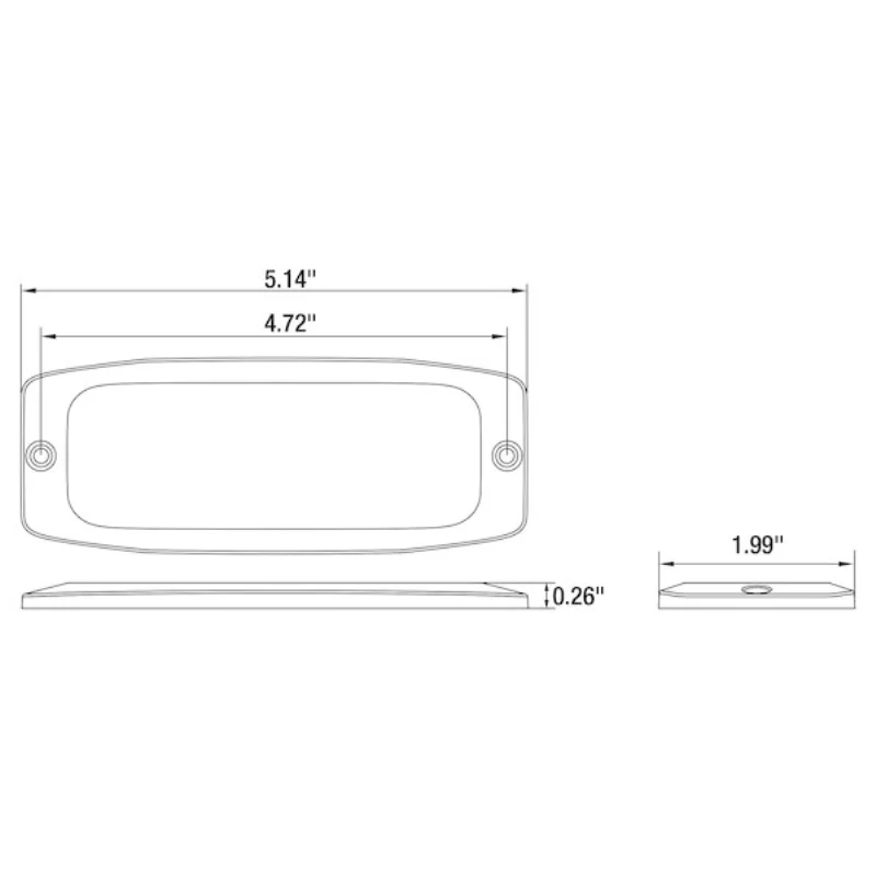 Buyers Products 5 Inch Dual Row Ultra Thin Rectangular LED Amber Strobe Light Series Model 8890400 - Image 4
