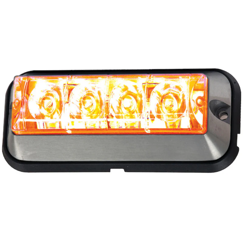 Buyers Products 5 Inch Raised Rectangular LED Amber Strobe Light with 19 Flash Patterns Series Model 8891104 - Image 3