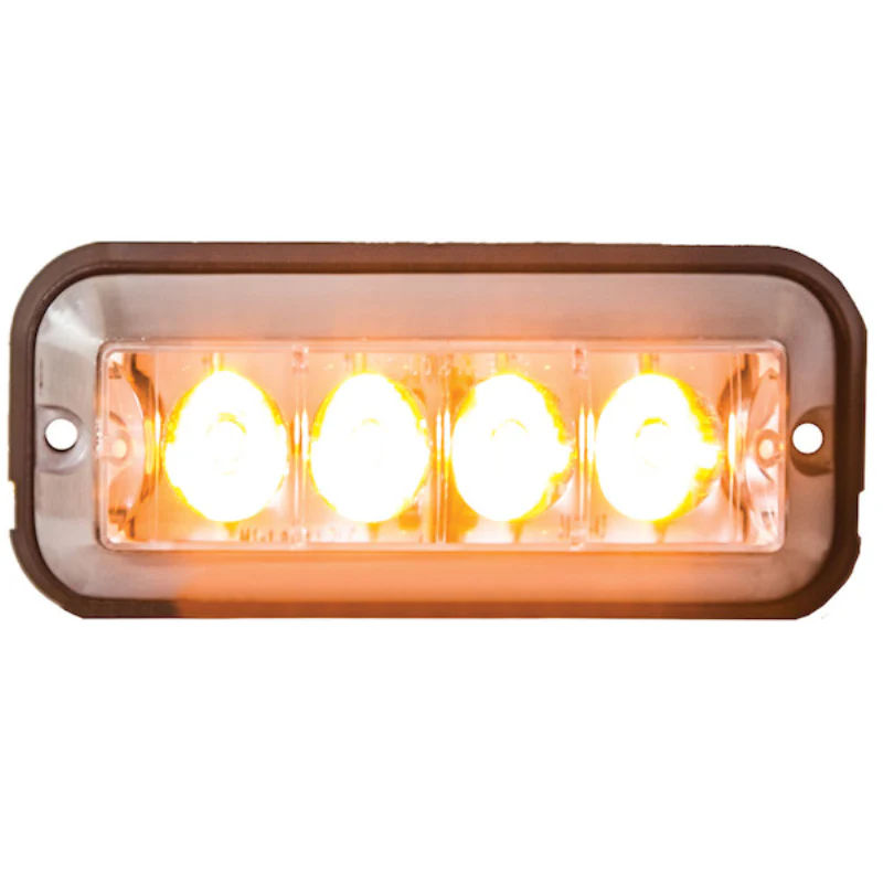 Buyers Products 5 Inch Raised Rectangular LED Amber Strobe Light with 19 Flash Patterns Series Model 8891104 - Image 4