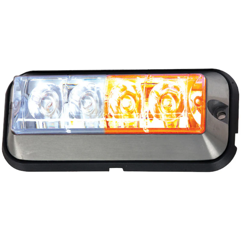 Buyers Products 5 Inch Raised Rectangular LED Amber/Clear Strobe Light with 19 Flash Patterns Series Model 8891105 - Image 3
