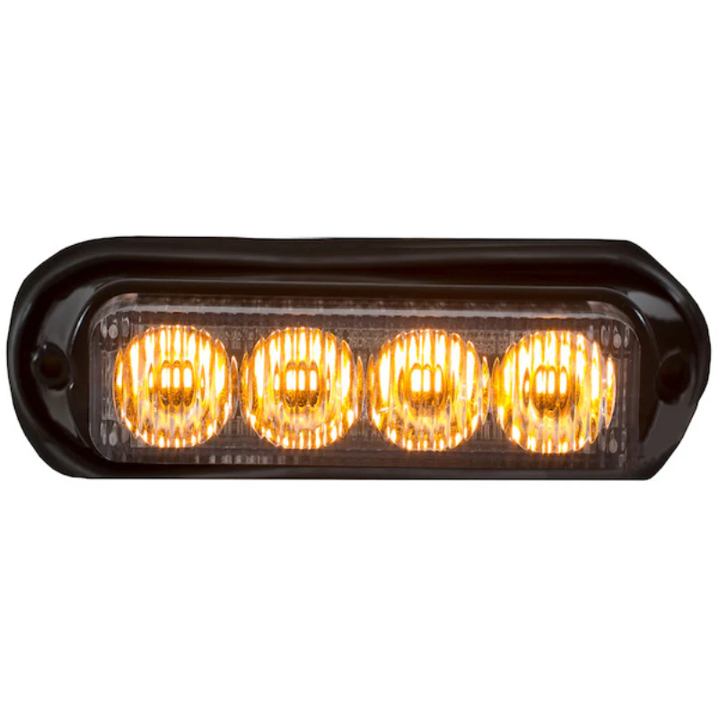 Buyers Products 5 Inch Raised Rectangular LED Amber Mini Strobe Light Series Model 8891130