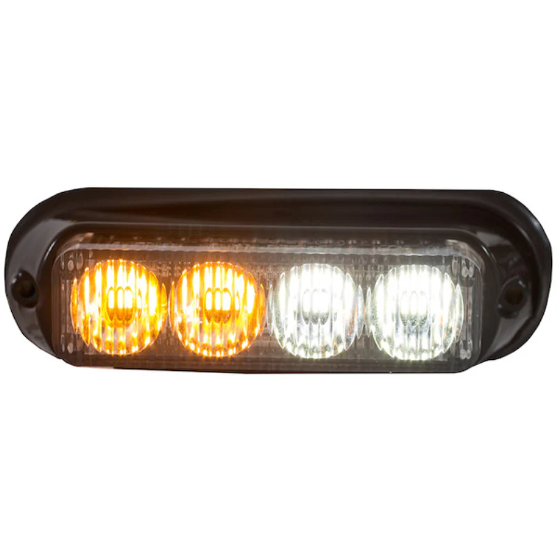 Buyers Products 5 Inch Raised Rectangular LED Amber/Clear Mini Strobe Light Series Model 8891132 - Image 3