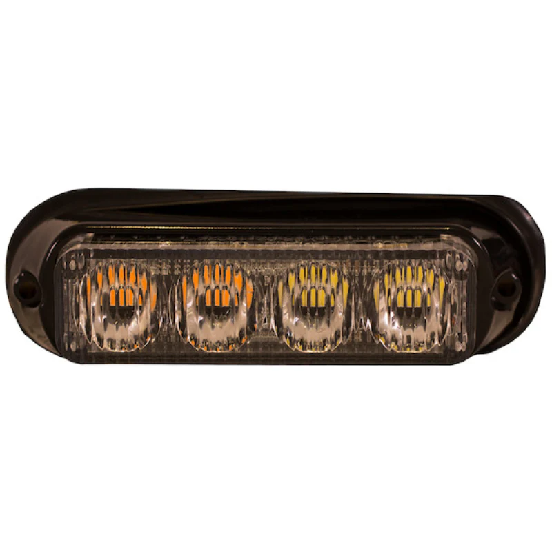 Buyers Products 5 Inch Raised Rectangular LED Amber/Clear Mini Strobe Light Series Model 8891132 - Image 4