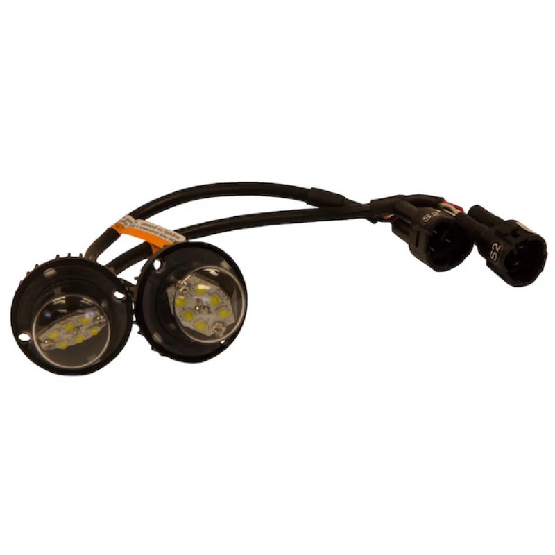 Buyers Products 2 Inch Bolt-On Hideaway Round LED Clear Strobe Kits with In-Line Flashers Model 8891215 - Image 4