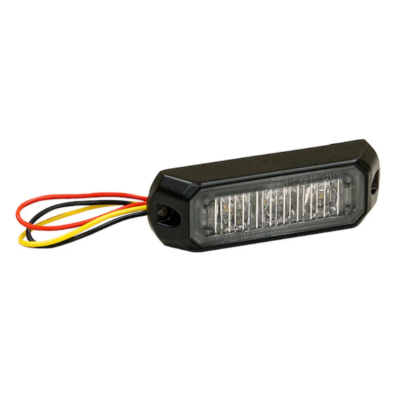 Buyers Products 3.5 Inch Raised Rectagular LED Clear Strobe Light Model 8891401 - Image 2