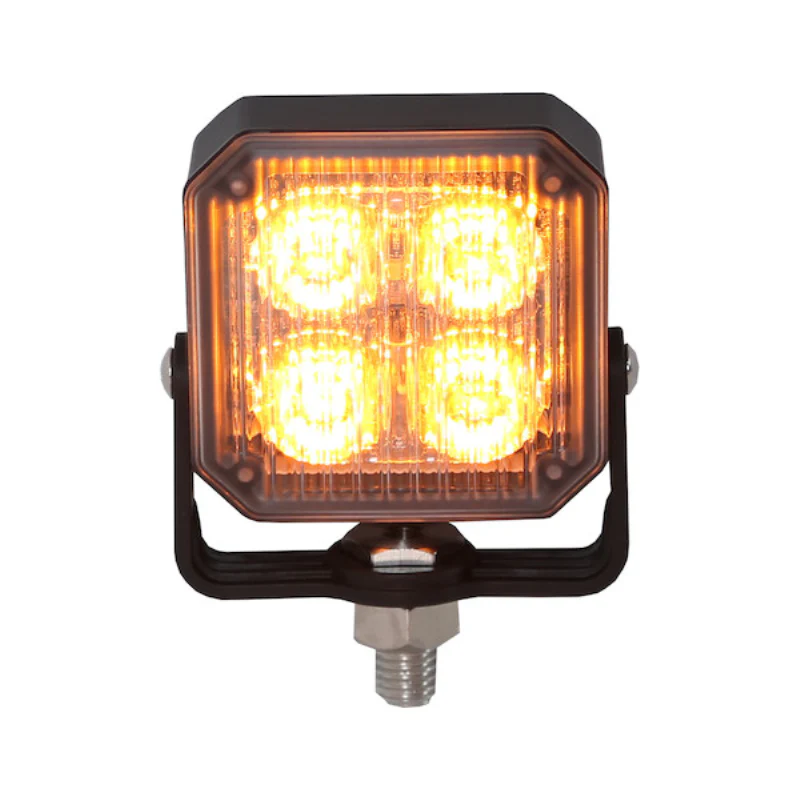Buyers Products 3 Inch Post-Mounted Square LED Amber Strobe Light Series Model 8891800 - Image 2