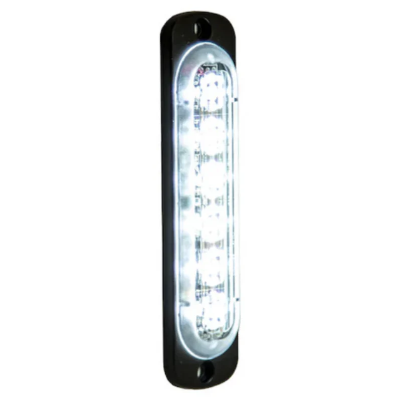 Buyers Products 4.5 Inch Thin Vertical Rectangular LED Clear Strobe Light Series Model 8891911