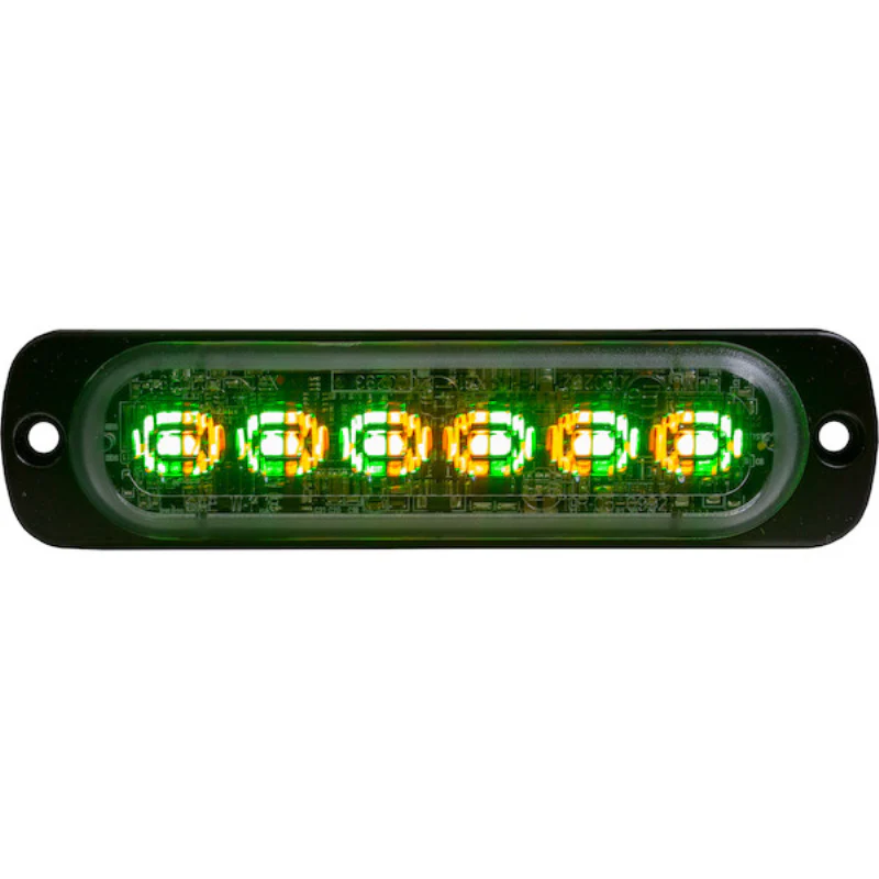 Buyers Products 4.5 Inch Dual Color Thin Wide Rectangular LED Amber/Green Strobe Light Model 8892109