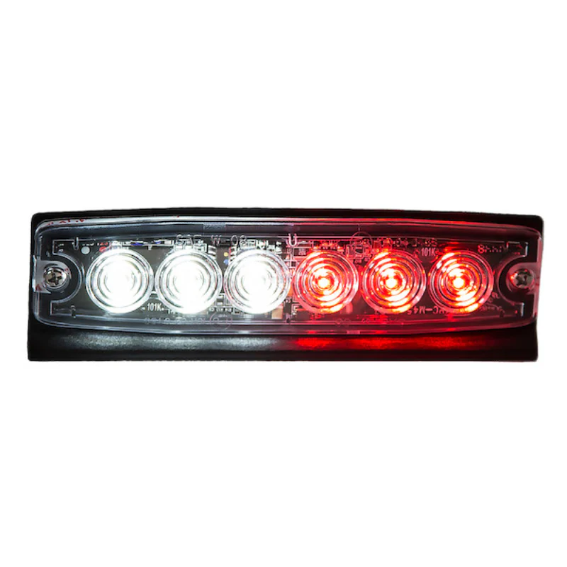 Buyers Products 5 Inch Ultra Thin Rectangular LED Clear/Red Strobe Light Series Model 8892207 - Image 2