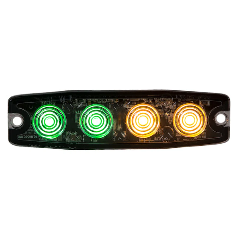 Buyers Products 4.5 Inch Ultra Thin Rectangular LED Amber/Green Strobe Light Series Model 8892250