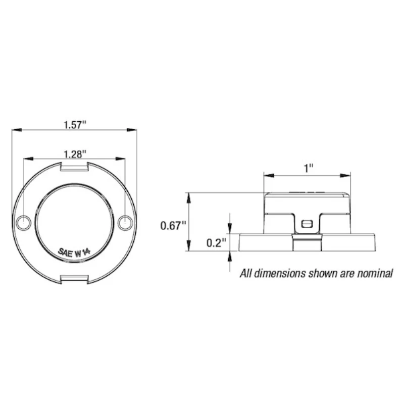 Buyers Products 1.5 Inch Surface/Recess Mount Round LED Amber Strobe Light Series Model 8892400 - Image 7