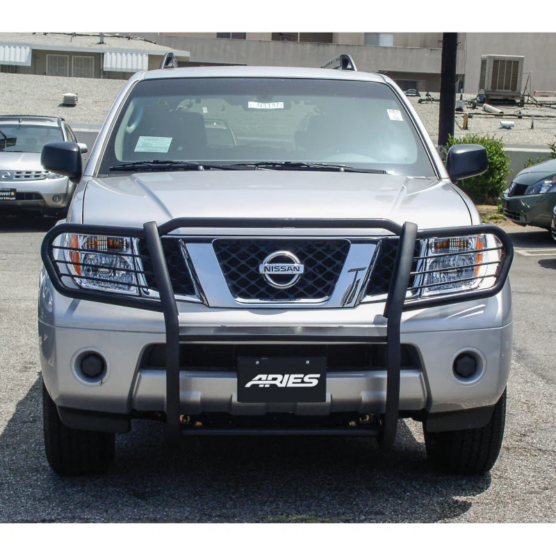ARIES Black Steel Grille Guard, Select Nissan Frontier, Pathfinder Model 9047 - Image 2