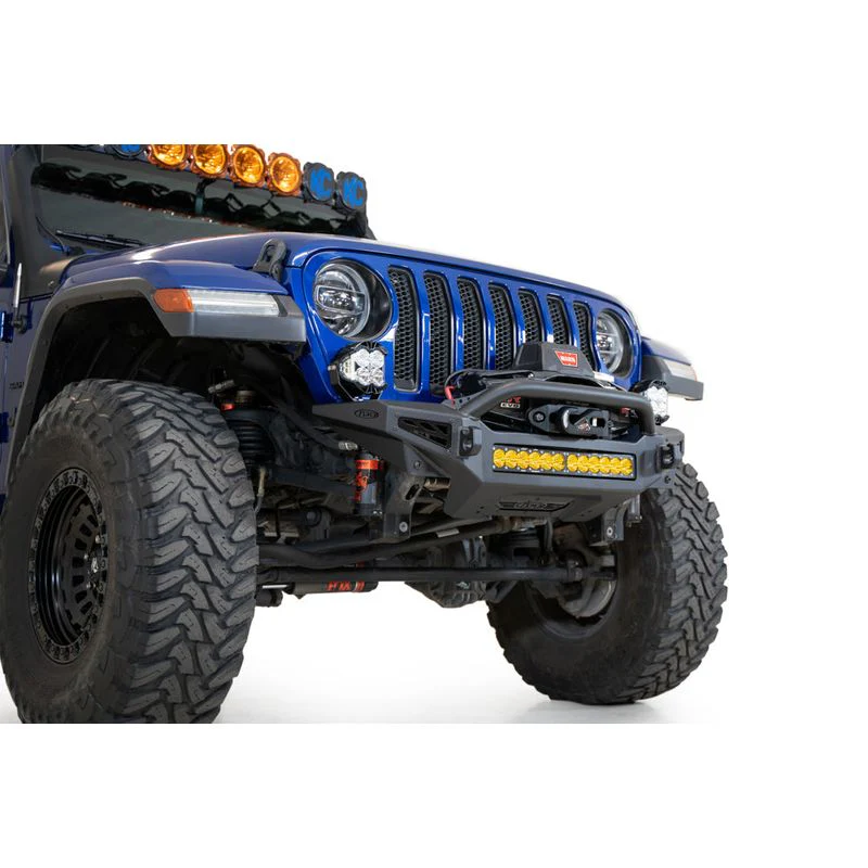 Addictive Desert Designs 18-23 Jeep JL/JT Rock Fighter Front License Plate Bracket Model AC9602401NA