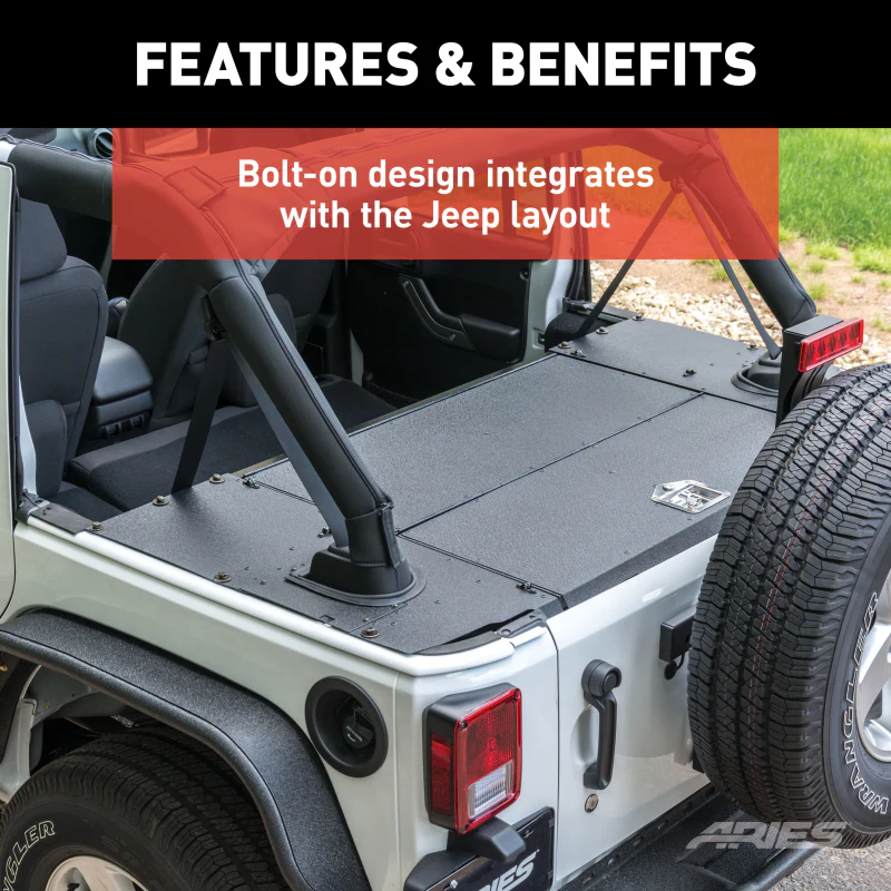 ARIES Jeep JK Unlimited Security Cargo Lid Center Section Model ALC25000-00 - Image 5