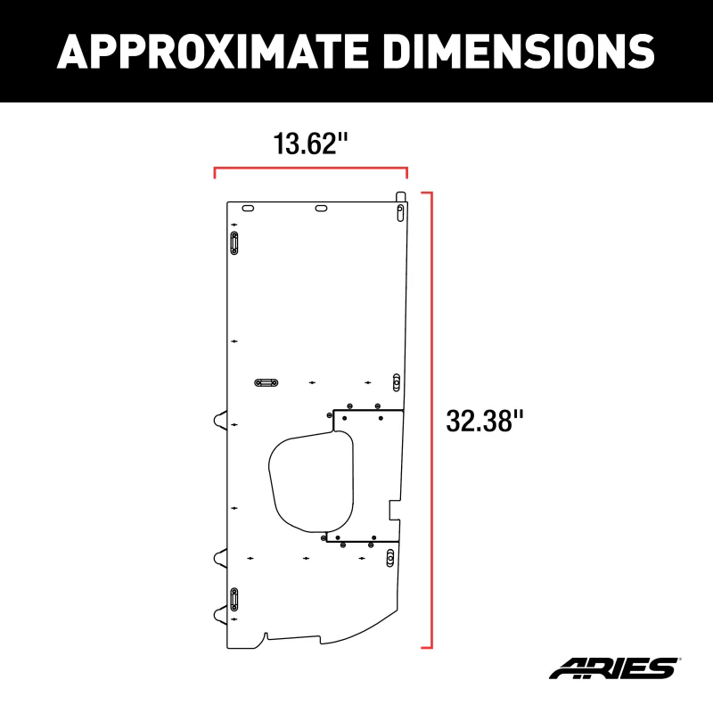 ARIES Jeep JK Unlimited Security Cargo Lid Side Panels Model ALC25001-01 - Image 2