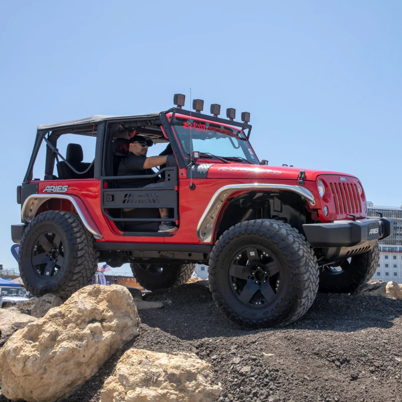 ARIES Jeep Wrangler JK Aluminum Front Tube Doors Model AR15009 - Image 10