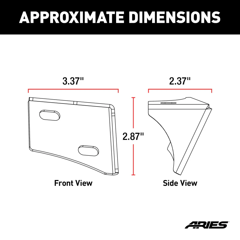 ARIES Jeep Wrangler JK Windshield Light Brackets Model AR15800 - Image 2
