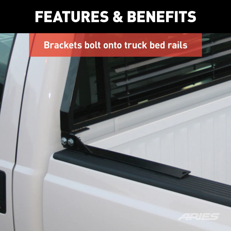 ARIES Classic Black Steel Headache Rack, Select Ford F-150 Model 111002 - Image 6