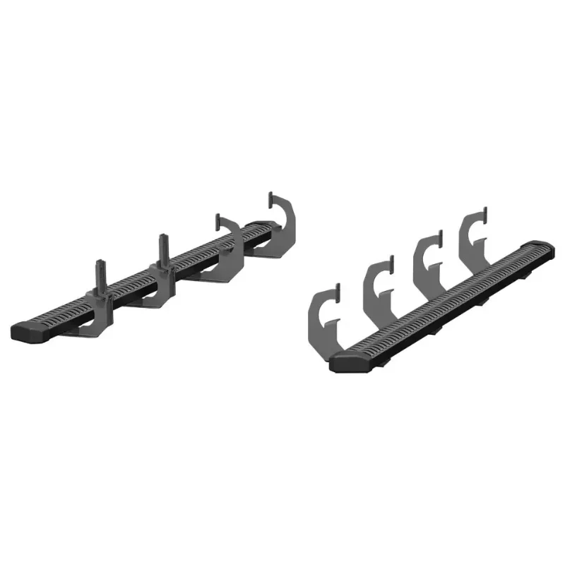 ARIES SlimGrip 5" x 78" Black Aluminum Running Boards, Fits Select Chevrolet Silverado 2500 HD, 3500 HD, GMC Sierra 2500 HD, 3500 HD Diesel Model 2559021