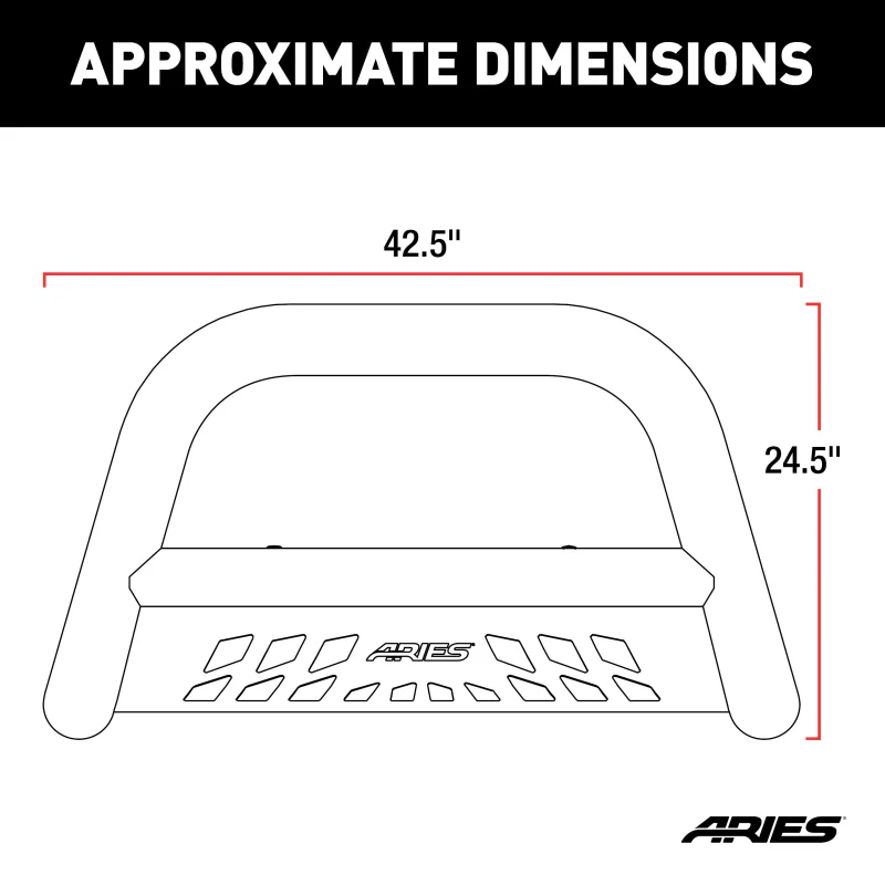 ARIES 3" Black Steel Bull Bar, Select Jeep Commander, Grand Cherokee Model B35-1001 - Image 3