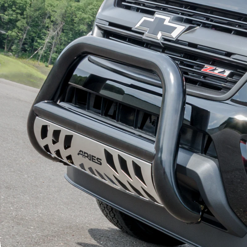 ARIES 3" Black Steel Bull Bar, Select Avalanche, Silverado, Suburban, Sierra, Yukon XL Model B35-4002 - Image 2