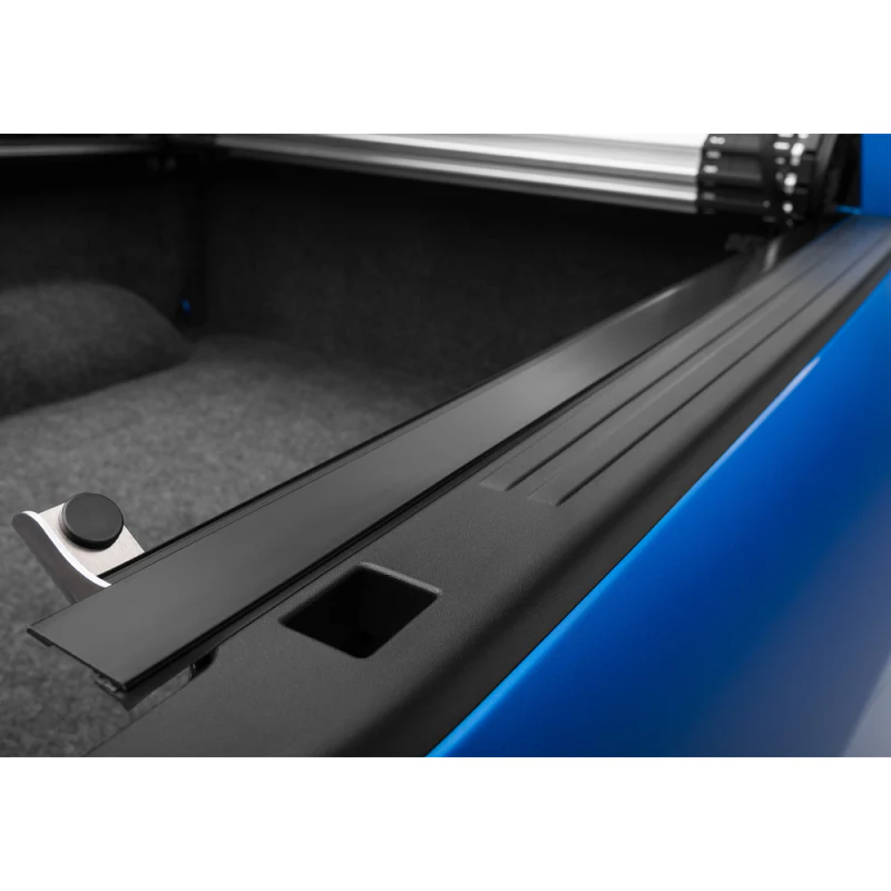 Bak Industries Revolver X2 Hard Rolling Truck Bed Cover - Rail Mounts Near Top of Bed Rail - Rails Can Be Lowered Using Drop Down Brackets - 2024 Toyota Tacoma 5' Bed Model 39446 - Image 11