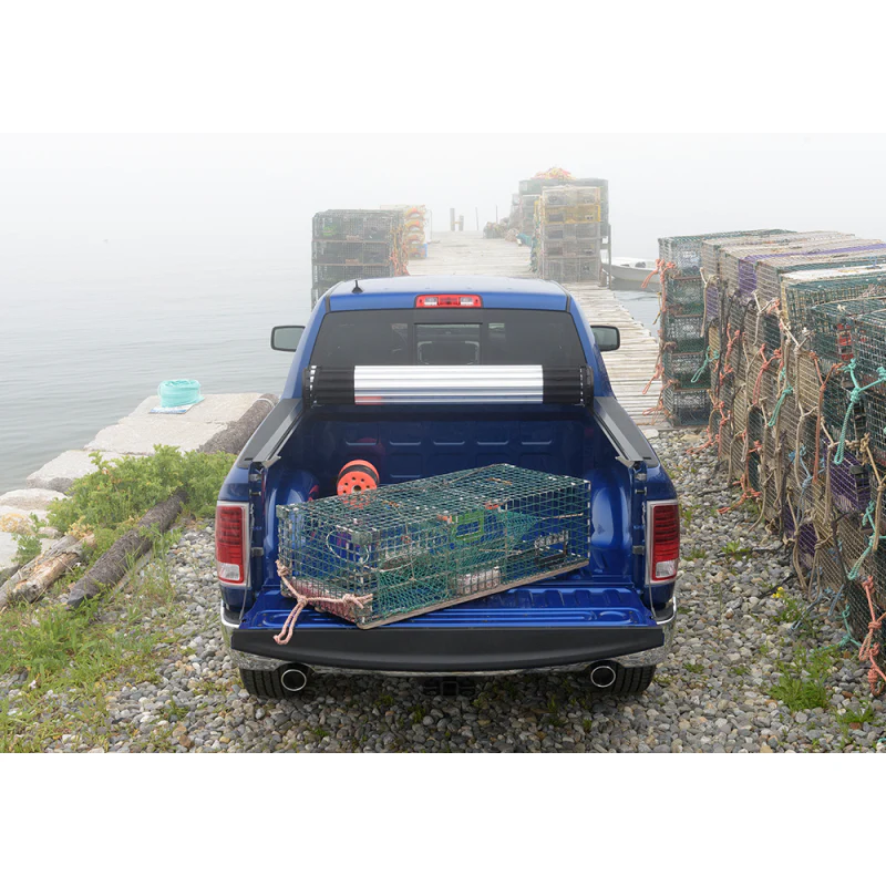 Bak Industries Revolver X2 Hard Rolling Truck Bed Cover - Rail Mounts Near Top of Bed Rail - Rails Can Be Lowered Using Drop Down Brackets - 2024 Toyota Tacoma 5' Bed Model 39446 - Image 14