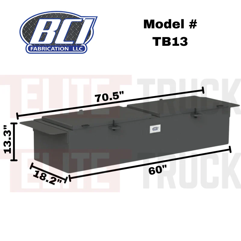 BCI Fabrication Steel Crossover Truck Toolbox Double Lid Model TB13 - Image 2