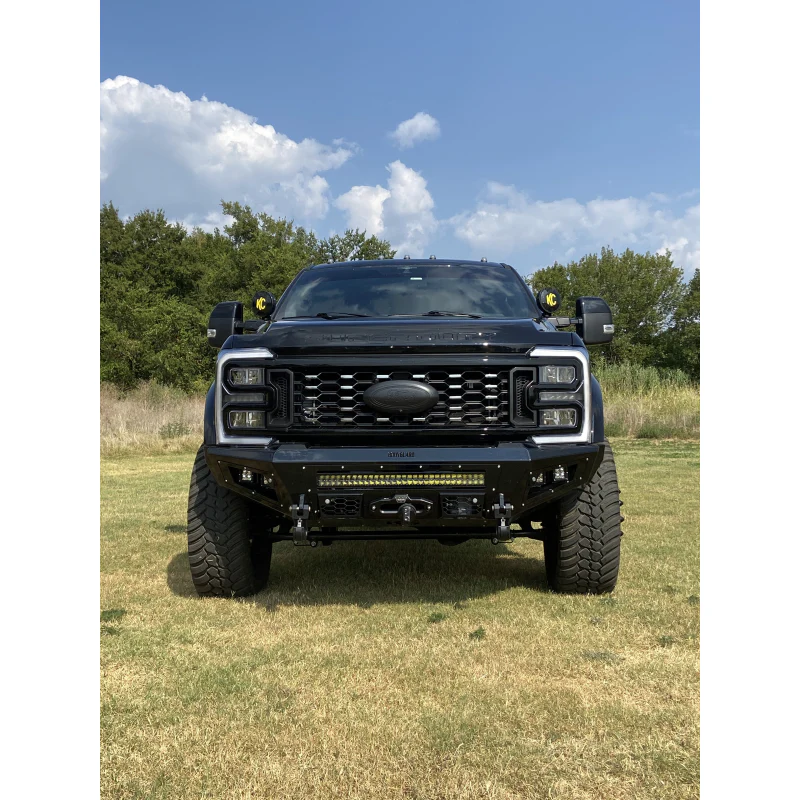 Bodyguard A2 Front Base - ACC Compatible Sensor Cutouts Texture Black Powder Coat *Fits 450/550 Factory Fenders* Model CAF23DYTNN - Image 2