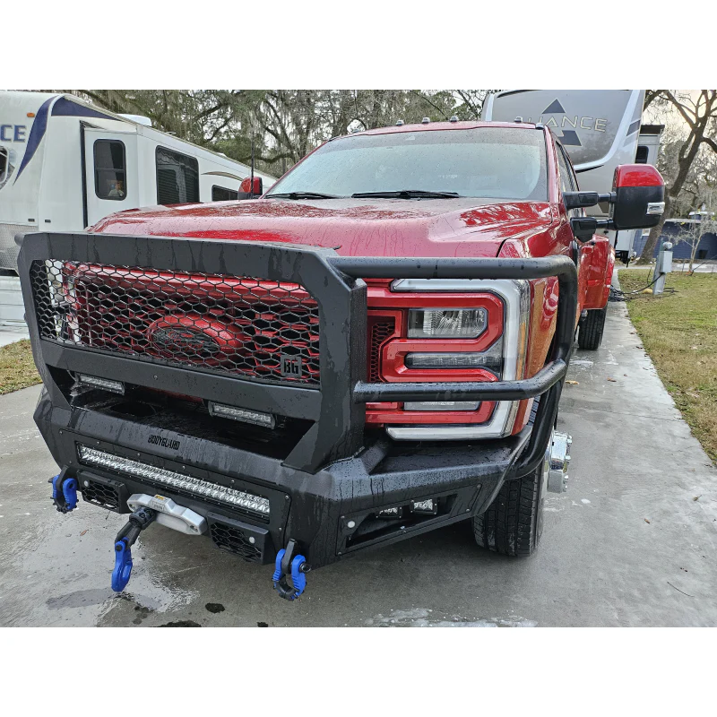 Bodyguard A2 Front Extreme - ACC Compatible Sensor Cutouts W/ Mesh Grille With Camera Harness Texture Black Powder Coat Model CEF23BYTMH - Image 2