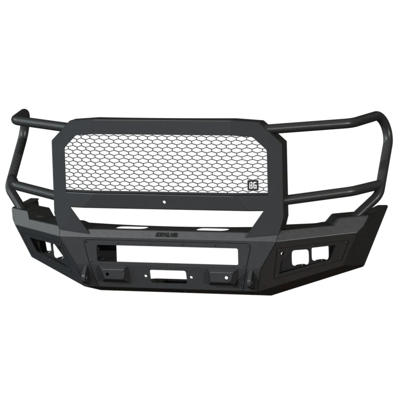 Bodyguard A2 Front Extreme - W/O Sensor Cutouts W/ Mesh Grille With Camera Harness Texture Black Powder Coat Model CEG24BNTMH