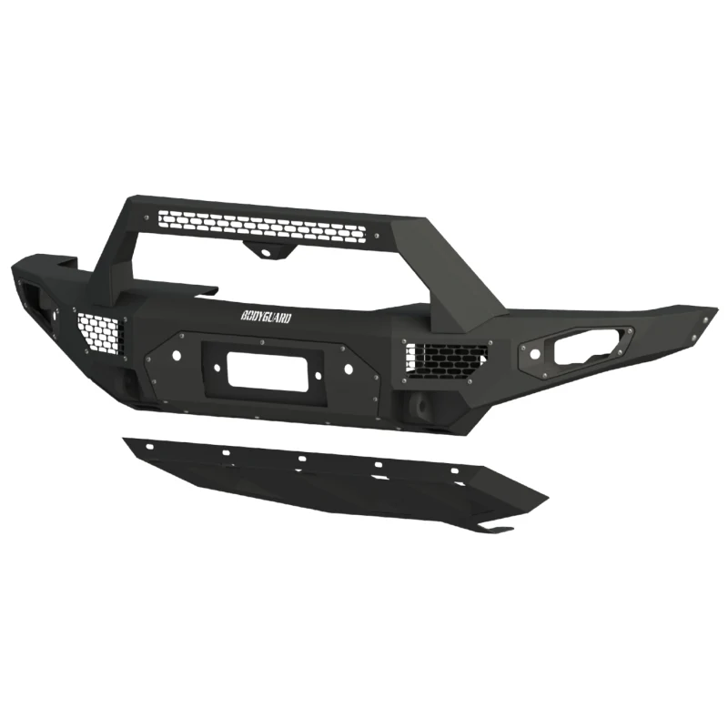 Bodyguard Freedom Front Baja Raptor Only Winch Mount Sensor Cutouts With Camera Harness + Pod Texture Black Powder Coat Model LBF21MYTNB-R