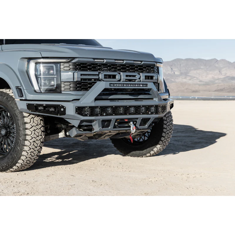 Bodyguard Freedom Front Baja Winch Mount Sensor Cutouts W/O Mesh Grille With Camera Harness & Pod Bare Metal Model LBF21IYBNB - Image 2