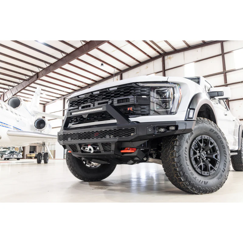 Bodyguard Freedom Front Baja Winch Mount Sensor Cutouts W/O Mesh Grille With Camera Harness & Pod Bare Metal Model LBF21IYBNB - Image 4