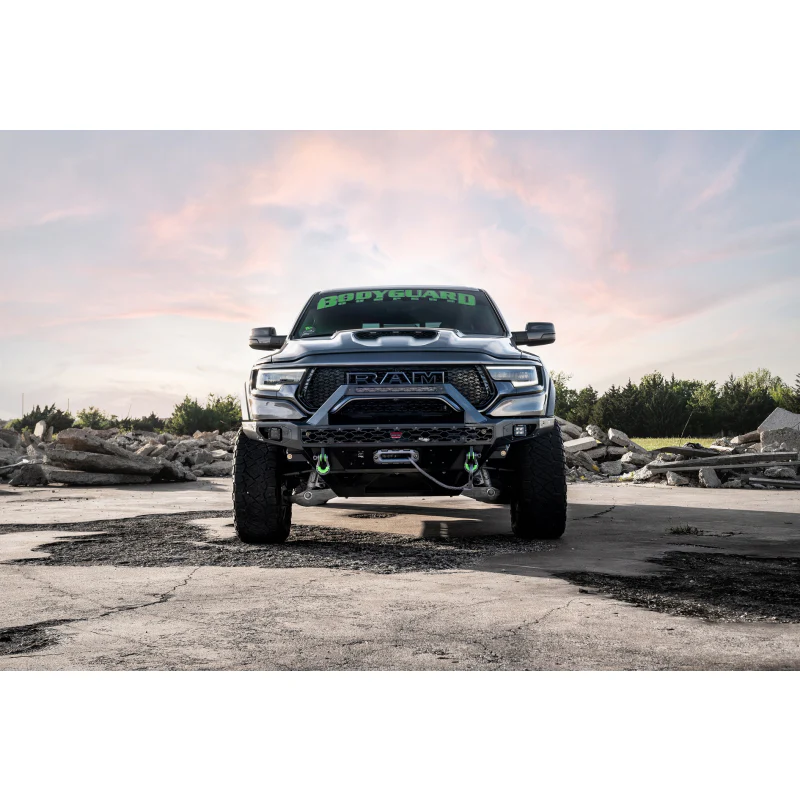 Bodyguard Freedom Front Baja Winch Mount Sensor Cutouts W/O Mesh Grille With Camera Harness & Pod Bare Metal Model LBR21LYBNB - Image 4