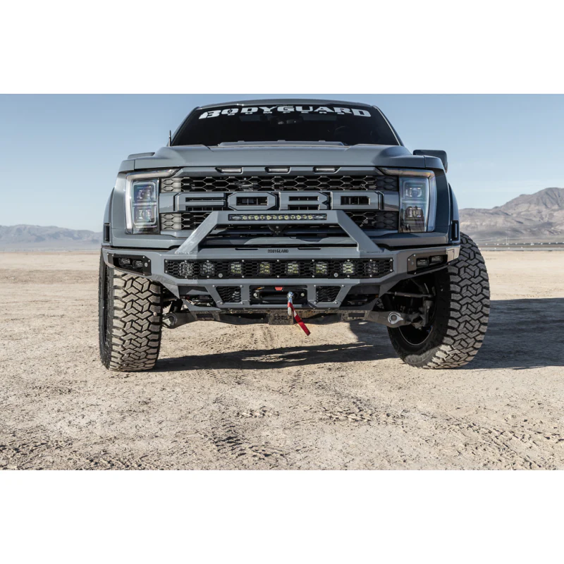 Bodyguard Freedom Front Baja Winch Mount Sensor Cutouts W/O Mesh Grille With Camera Harness & Pod Texture Black Powder Coat Model LBF21IYTNB - Image 3