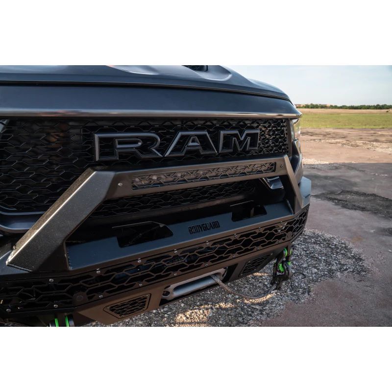 Bodyguard Freedom Front Baja Winch Mount Sensor Cutouts W/O Mesh Grille With Camera Harness & Pod Texture Black Powder Coat Model LBR21LYTNB - Image 5