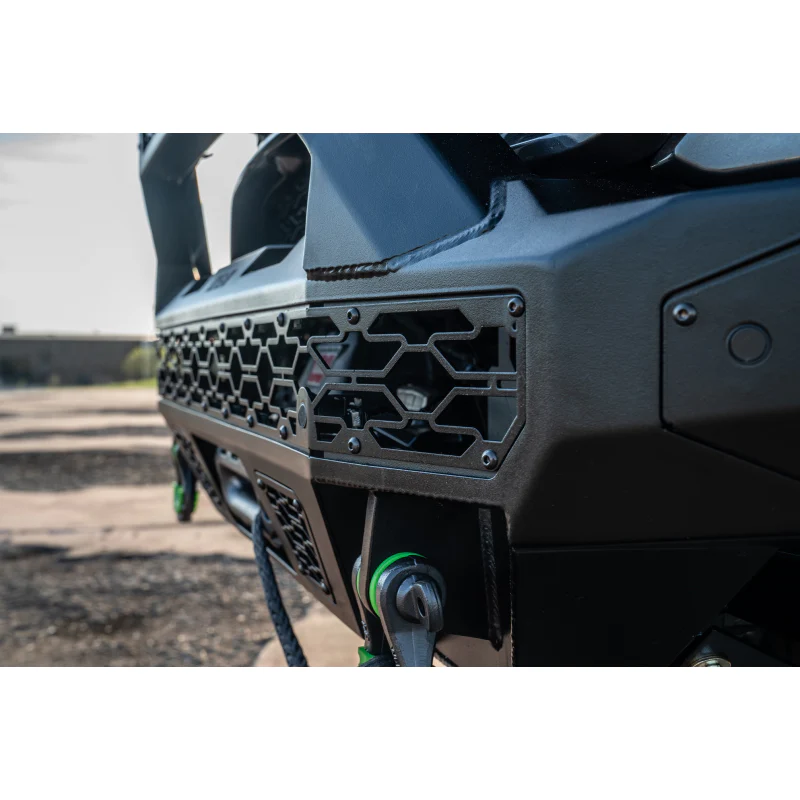 Bodyguard Freedom Front Baja Winch Mount Sensor Cutouts W/O Mesh Grille With Camera Harness & Pod Texture Black Powder Coat Model LBR21LYTNB - Image 6