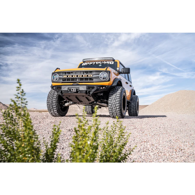 Bodyguard Freedom Front Base Raptor Only Winch Mount Sensor Cutouts Texture Black Powder Coat Model LAF21MYTNN-R - Image 6
