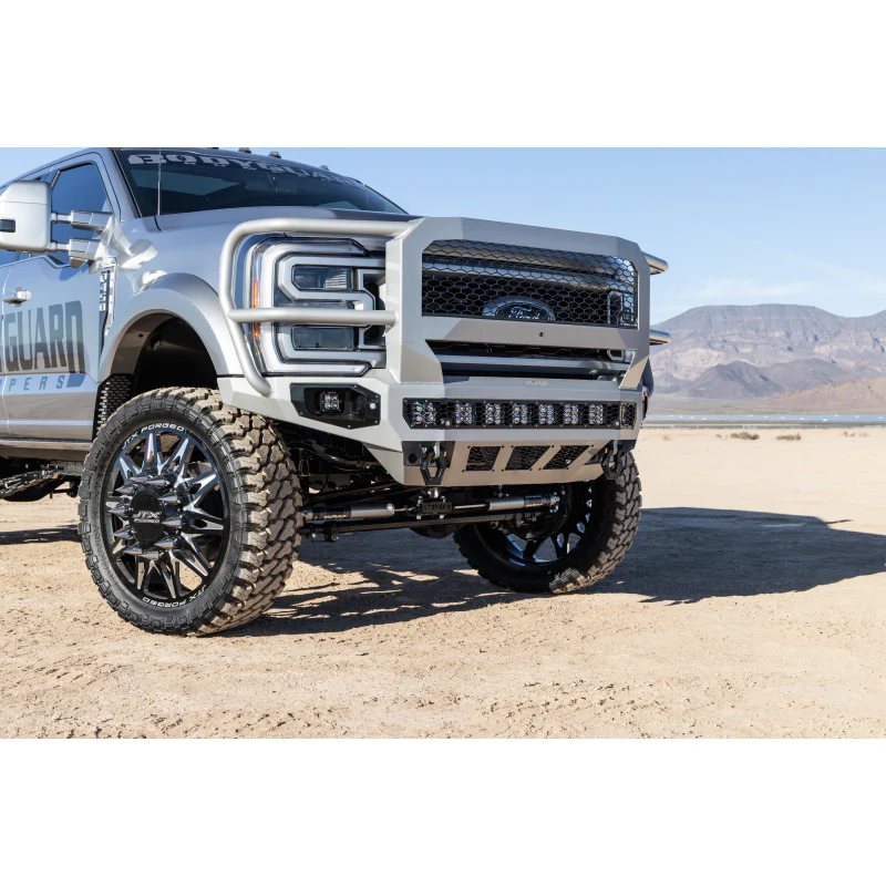 Bodyguard Freedom Front Extreme Non-Winch Sensor Cutouts W/ Mesh Grille No Camera Harness Bare Metal Model NEF23DYBMN - Image 3