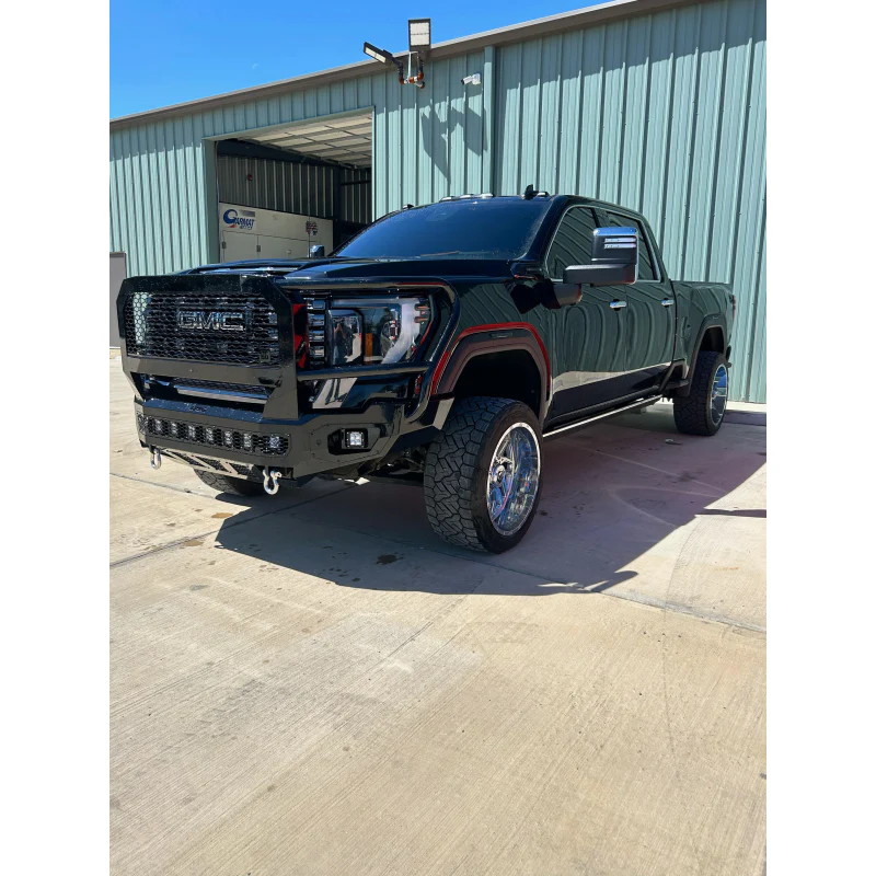 Bodyguard Freedom Front Extreme Non-Winch Sensor Cutouts W/ Mesh Grille No Camera Harness Bare Metal Model NEG24BYBMN - Image 3