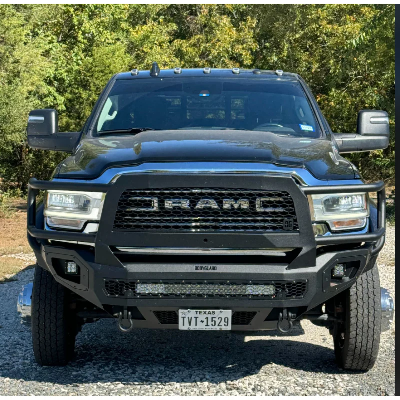 Bodyguard Freedom Front Extreme Non-Winch Sensor Cutouts W/ Mesh Grille No Camera Harness Texture Black Powder Coat Model NER19DYTMN - Image 2