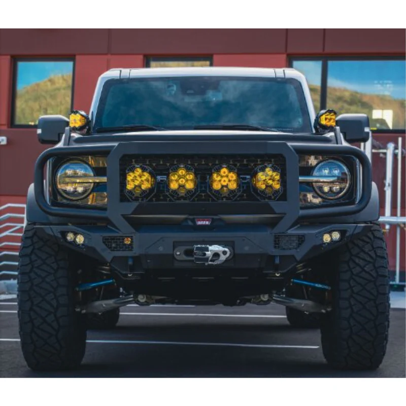 Bodyguard Freedom Front Extreme Winch Mount Sensor Cutouts No Camera Harness Texture Black Powder Coat Model LEF21MYTNN - Image 2