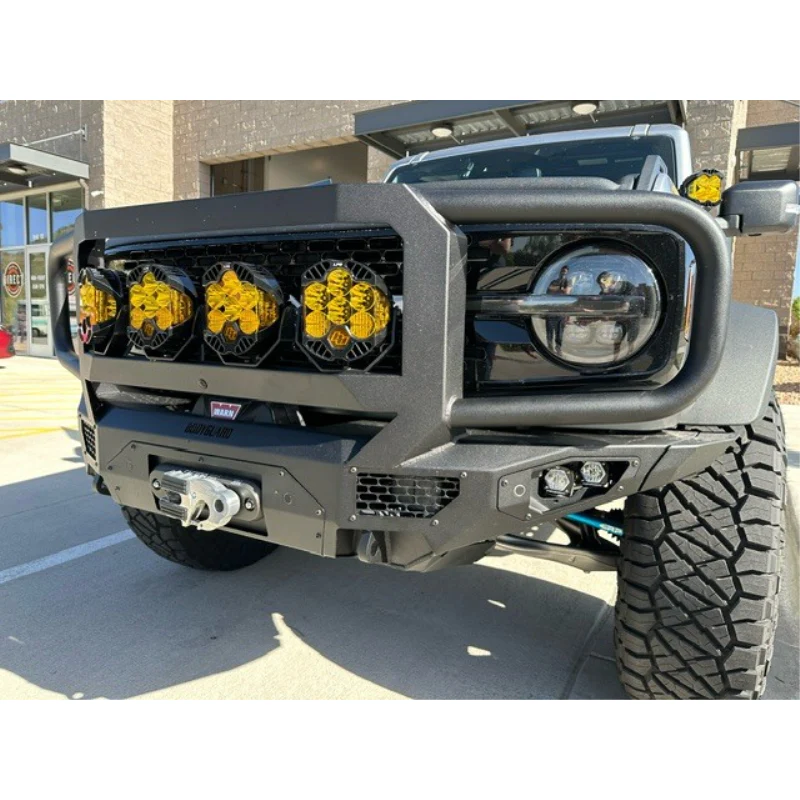 Bodyguard Freedom Front Extreme Winch Mount Sensor Cutouts With Camera Harness Texture Black Powder Coat Model LEF21MYTNH - Image 4