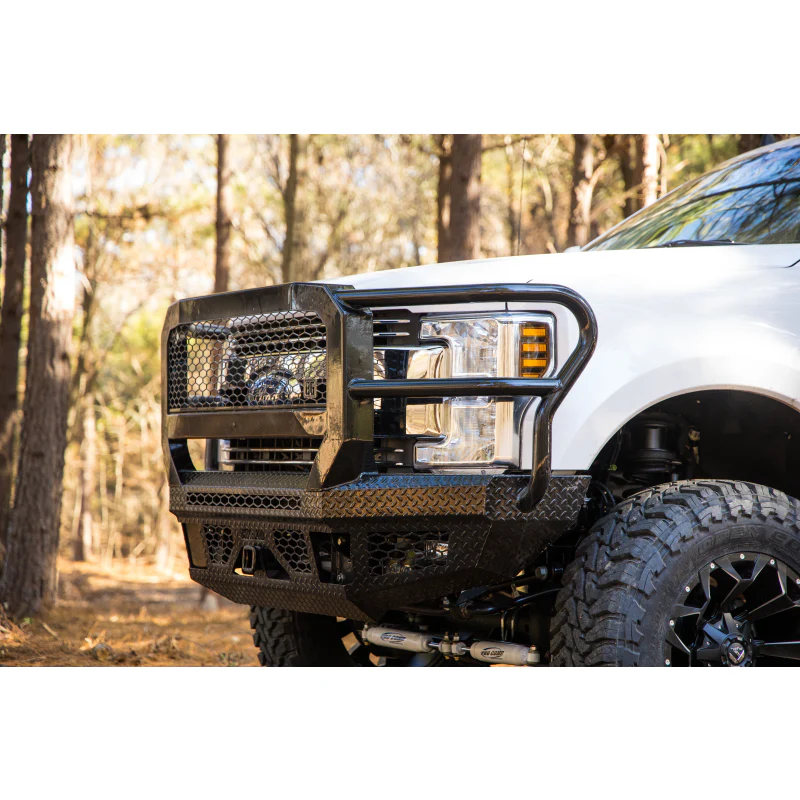 Bodyguard FT Front Extreme - No Sensors Fog Cutouts Receiver W/ Mesh Grille No Camera Harness Bare Metal Model JEF17BNBMN - Image 3