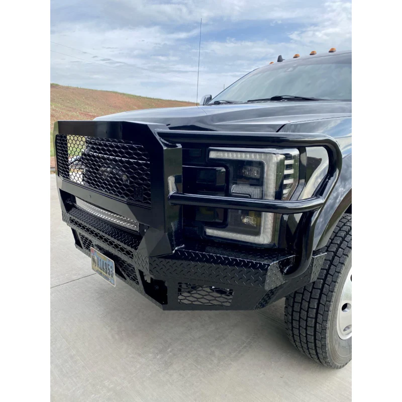 Bodyguard FT Front Extreme - No Sensors Fog Cutouts Receiver W/ Mesh Grille No Camera Harness Texture Black Powder Coat **Fits 450/550 Fenders** Model JEF17DNTMN - Image 3