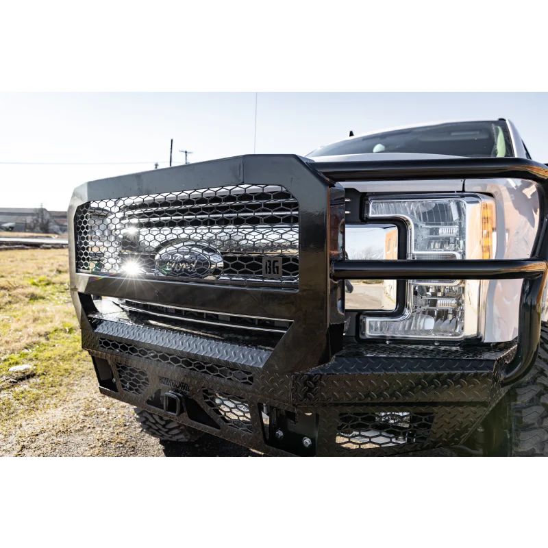 Bodyguard FT Front Extreme - No Sensors Fog Cutouts Receiver W/ Mesh Grille No Camera Harness Texture Black Powder Coat Model JEF17BNTMN - Image 5