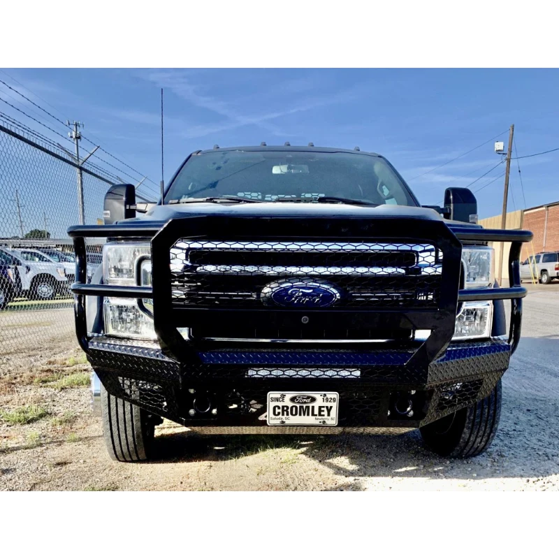 Bodyguard FT Front Extreme - No Sensors Fog Cutouts Receiver W/ Mesh Grille With Camera Harness Bare Metal **Fits 450/550 Trim** Model JEF17DNBMH - Image 2